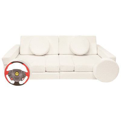Sofá modular multifuncional para niños de bloques de espuma forma coche Sofá modular multifuncional para niños de bloques de espuma forma coche